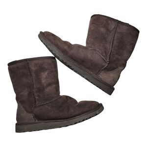 UGG Classic Short II Brown Women’s Size 5 Suede Leather Sheepskin Boots/ EU 35